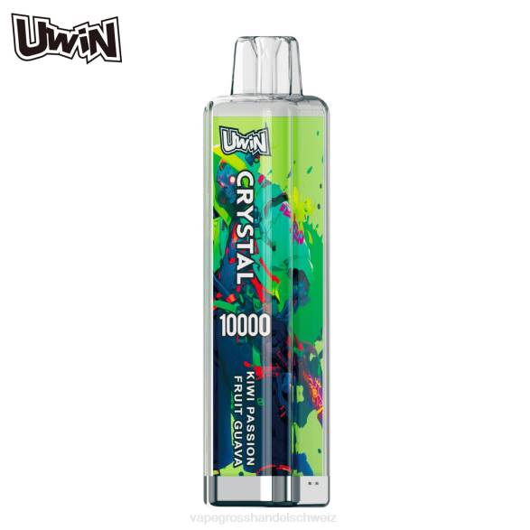 Elektronische Zigarette Ohne Nikotin - UWIN CRYSTAL 10000 Einweg-Vapes Kiwi, Passionsfrucht, Guave T8ZP8