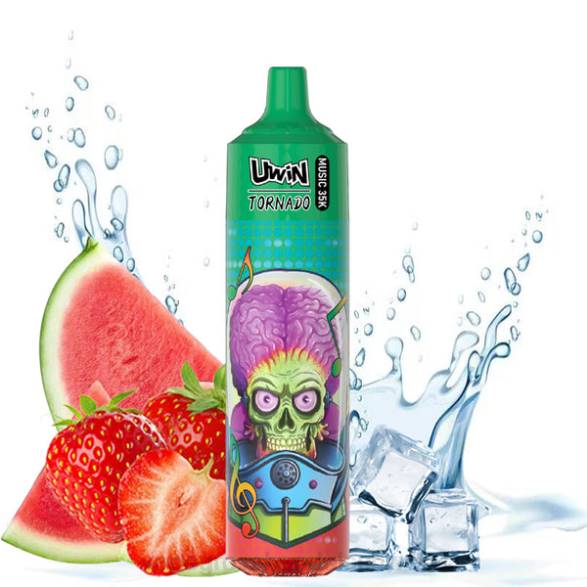 Elektronische Zigarette Ohne Nikotin - UWIN CRYSTAL 35.000 Einweg-Vaporizer Erdbeerwassermelone T8ZP18
