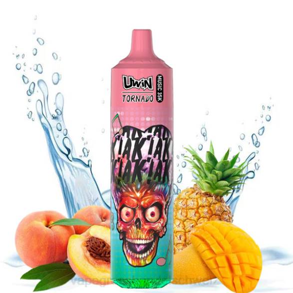 Vape Grosshandel Schweiz - UWIN CRYSTAL 35.000 Einweg-Vaporizer Pfirsich-Mango-Ananas T8ZP25