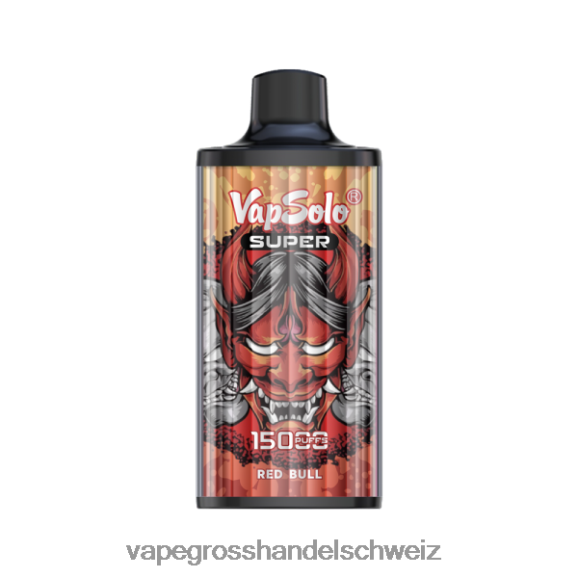 Dampfen Schweiz - Vapsolo SUPER Einweg-Vapor roter Bulle HTX6V4114