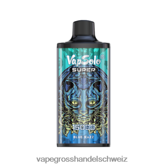 Elektronische Zigarette Flugzeug - Vapsolo SUPER Einweg-Vapor Blauer Razz HTX6V4108
