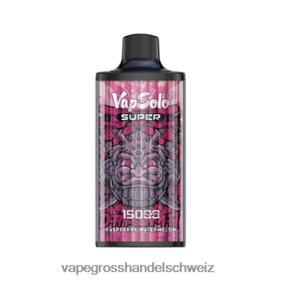 Vape Grosshandel Schweiz - Vapsolo SUPER Einweg-Vapor Himbeer-Wassermelone HTX6V4113