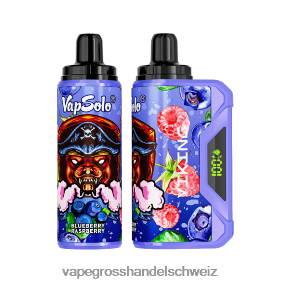 Dampfen Schweiz - Vapsolo VIKING Einweg-Vapor Blaubeer-Himbeere HTX6V4132
