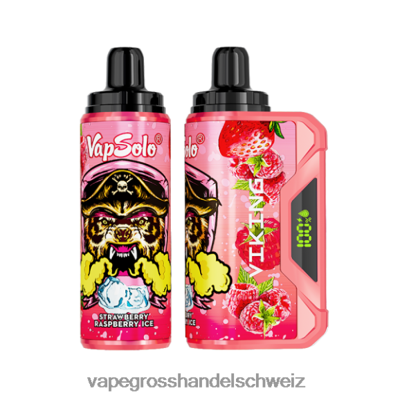 Vape Großhandel Elfbar - Vapsolo VIKING Einweg-Vapor Erdbeer-Himbeer-Eis HTX6V4139