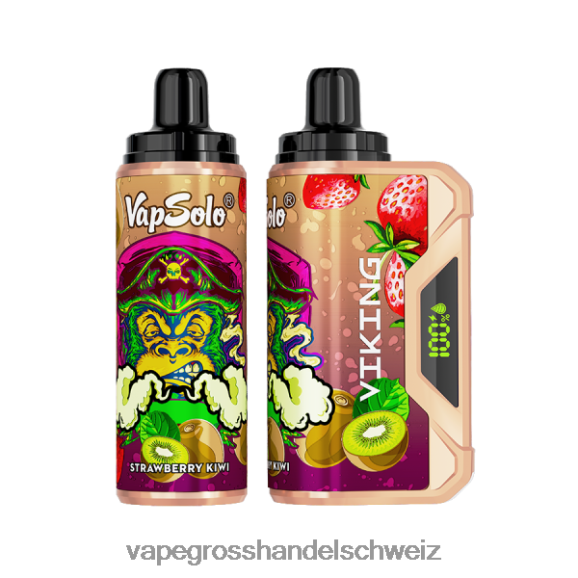 Vape Großhandel Tornado - Vapsolo VIKING Einweg-Vapor Erdbeer-Kiwi HTX6V4138