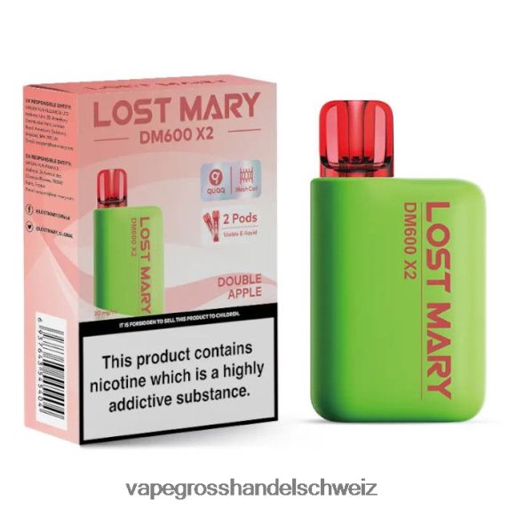 Vape Großhandel 666R84471 Doppelapfel LOST MARY DM600 X2