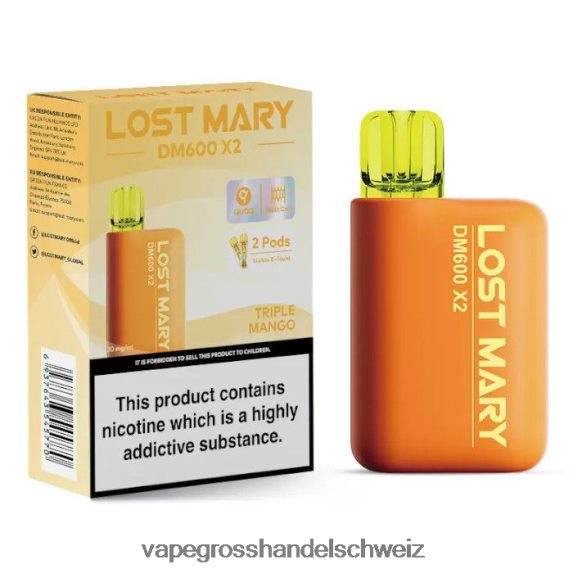 Vape Großhandel 666R84481 dreifache Mango LOST MARY DM600 X2