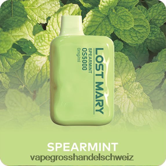 Dampfen Schweiz 666R84506 grüne Minze LOST MARY OS5000 0 mg/ml