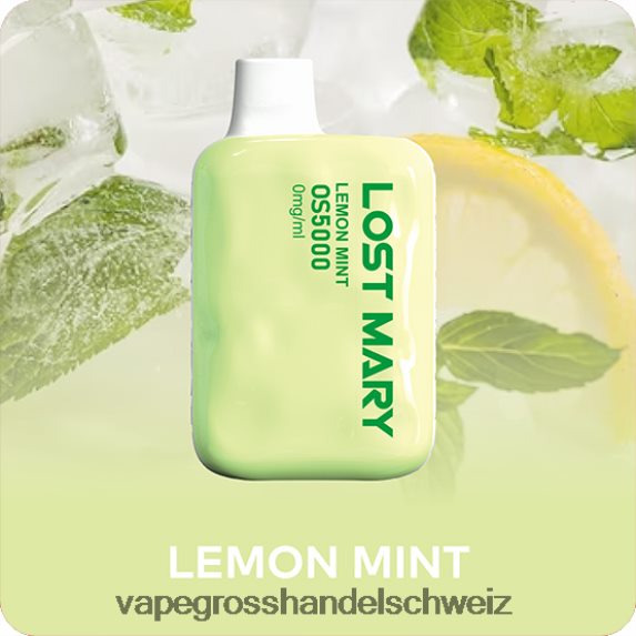 Elektronische Zigarette Iqos 666R84510 Zitronenminze LOST MARY OS5000 0 mg/ml