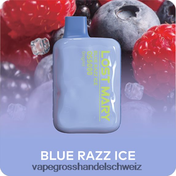 Vape Großhandel Tornado 666R84513 blaues Razz-Eis LOST MARY OS5000 0 mg/ml
