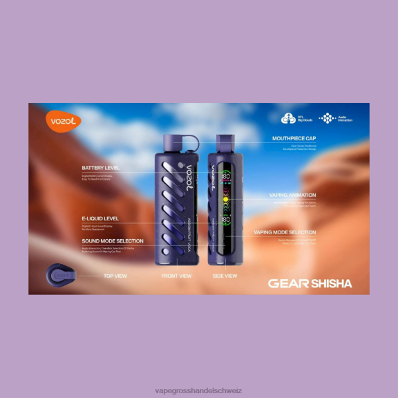Vape Großhandel - VOZOL Getriebe Shisha 25000 multi 6F4481