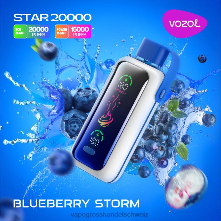 VOZOL STAR 20000 Blaubeersturm 328N25 | Vape Grosshandel Schweiz