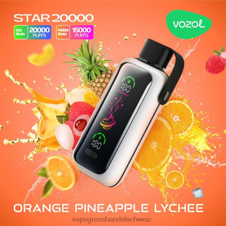 VOZOL STAR 20000 Orangen-Ananas-Litschi 328N215 | Vape Grosshandel Schweiz