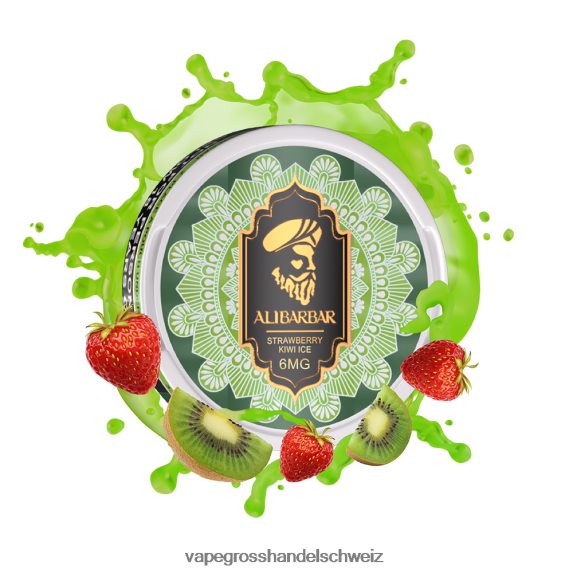 Vape Großhandel Elfbar 666R8454 Erdbeer-Kiwi-Eis ALIBARBAR Nikotinbeutel