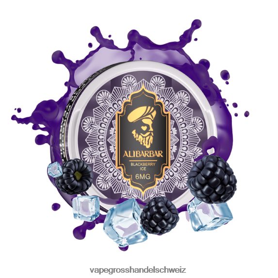 Vape Großhandel Elfbar 666R8464 Brombeereis ALIBARBAR Nikotinbeutel
