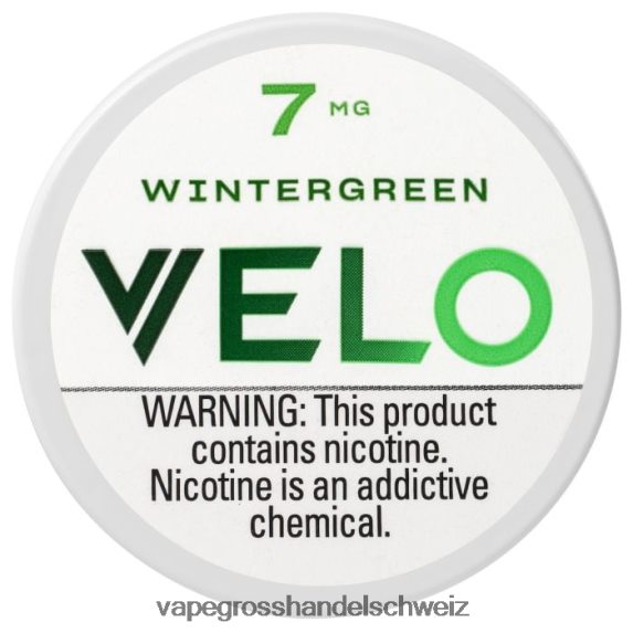 Elektronische Zigarette Kaufen 666R8447 wintergrün VELO Nikotinbeutel 7 mg