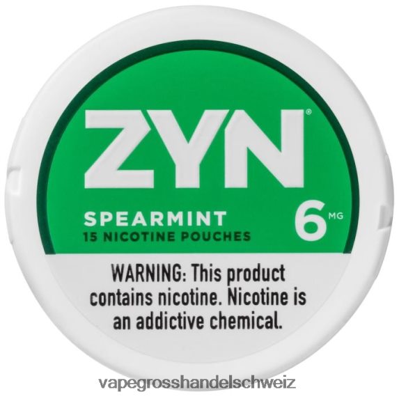 Vape Grosshandel Schweiz 666R8415 grüne Minze ZYN Nikotinbeutel 6 mg