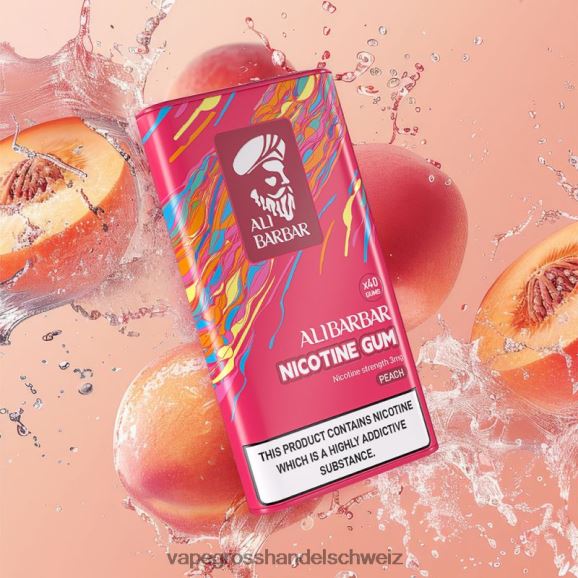 Vape Großhandel Tornado - Alibarbar Nikotinkaugummi Pfirsich HTX6V484