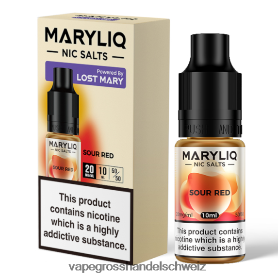 Dampfen Schweiz 666R84456 saures Rot LOST MARY MARYLIQ Nic-Salze – 10 ml – 20 mg