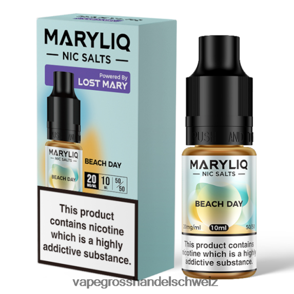 Elektronische Zigarette Flugzeug 666R84439 Strandtag LOST MARY MARYLIQ Nic-Salze – 10 ml – 20 mg
