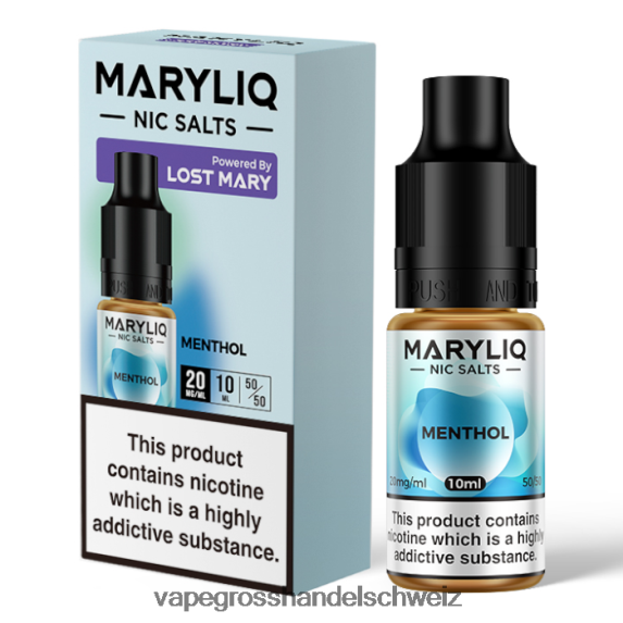 Elektronische Zigarette Flugzeug 666R84449 Menthol LOST MARY MARYLIQ Nic-Salze – 10 ml – 20 mg