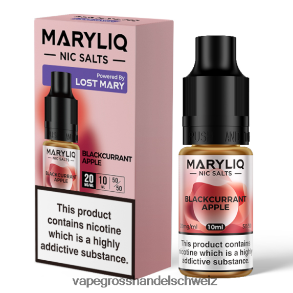 Elektronische Zigarette Iqos 666R84440 schwarzer Johannisbeerapfel LOST MARY MARYLIQ Nic-Salze – 10 ml – 20 mg