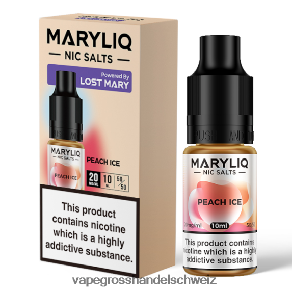 Elektronische Zigarette Iqos 666R84450 Pfirsicheis LOST MARY MARYLIQ Nic-Salze – 10 ml – 20 mg