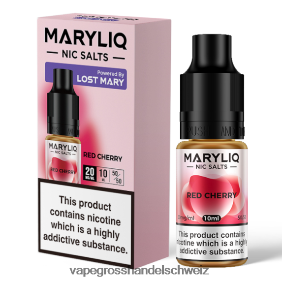 Vape Grosshandel Schweiz 666R84455 rote Kirsche LOST MARY MARYLIQ Nic-Salze – 10 ml – 20 mg