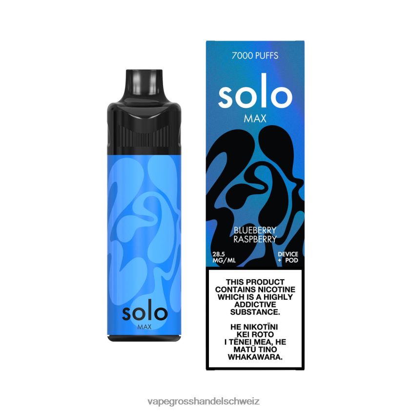 Vape Grosshandel Schweiz - Solo MAX Pod-Kit Blaubeer-Himbeere R8BVXD65