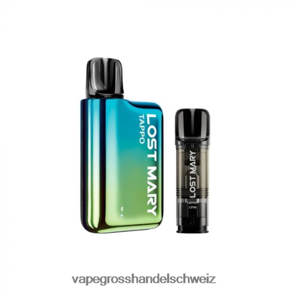 Dampfen Schweiz 666R84436 Blaugrün x Zitronenlimette LOST MARY Tappo Pod-Vape-Kit