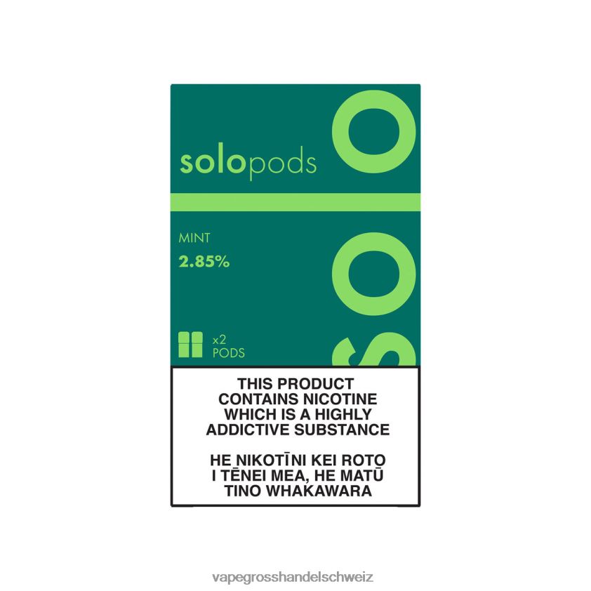 Vape Großhandel Preise - Solo Ersatz-Pod 2er-Pack Minze R8BVXD52
