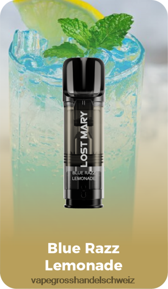Vape Großhandel 666R84421 Blue Razz Limonade LOST MARY Tappo vorgefüllte Ersatzkapseln